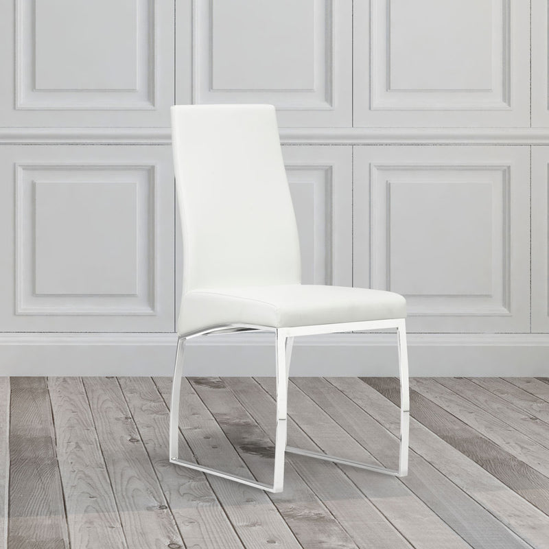 2. "White Leatherette K-Chair - Ergonomic design for comfortable seating"