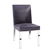 1. "Wellington Dining Chair: Charcoal Velvet - Elegant and comfortable seating for your dining room"