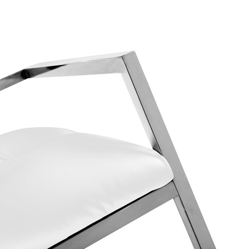 6. "White Leatherette Coralie Counter Stool - Versatile and functional seating option"