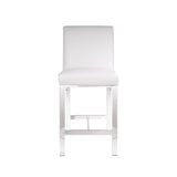 1. "Emiliano Counter Chair: White Leatherette - Sleek and modern design"