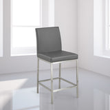 2. "Grey Leatherette Havana Counter Chair - Comfortable and durable seating solution for contemporary interiors"
