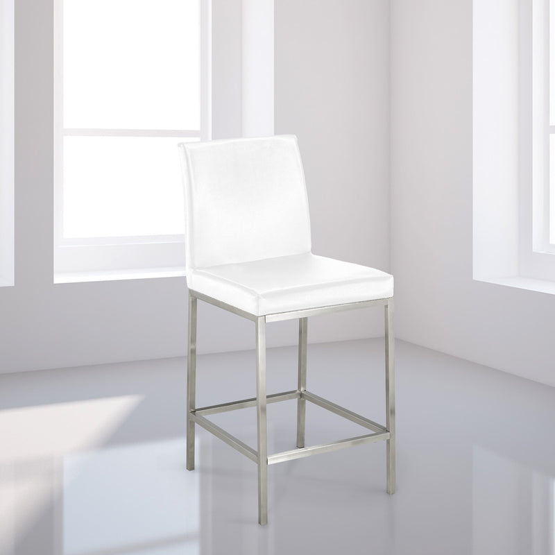 2. "White Leatherette Havana Counter Chair - Comfortable seating with a stylish touch"