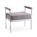 1. "Helen Ottoman: Grey Velvet - Luxurious and Stylish Addition to Your Living Room"