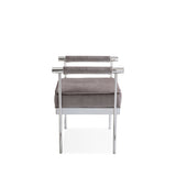 3. "Shop the Grey Velvet Helen Ottoman - Perfect for Relaxation and Storage"