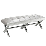 1. "Lauren Grey Velvet Bench - Luxurious seating for your home"