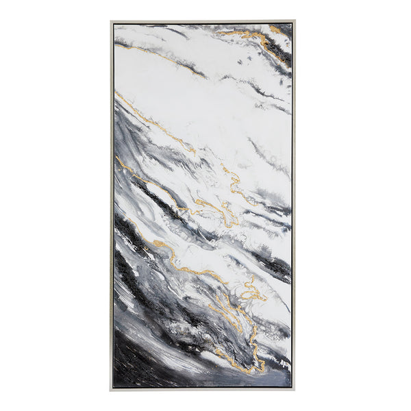 1. "Elegant marble wall art with intricate patterns"