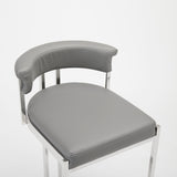 4. "Grey Leatherette Corona Counter Chair - Perfect blend of comfort and elegance for your home or office"