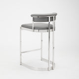 6. "Grey Leatherette Corona Counter Chair - Sturdy and stylish seating option for commercial spaces"