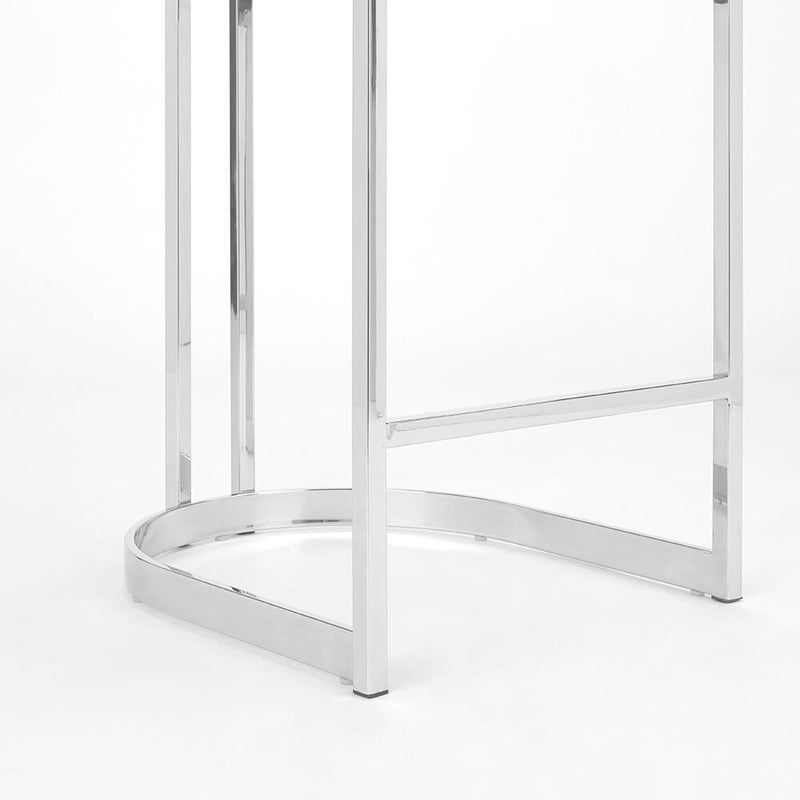 3. "Corona Counter Chair in White Leatherette - Perfect addition to any kitchen or bar"
