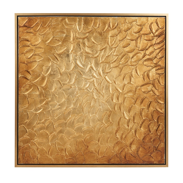 1. "Gold Waves Wall Art Small - Abstract Ocean Wave Design for Modern Home Decor"