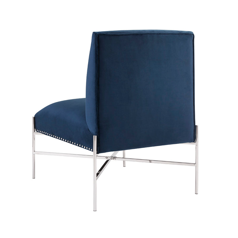 6. "Barrymore Accent Chair: Blue Velvet - Add a touch of elegance to your room"