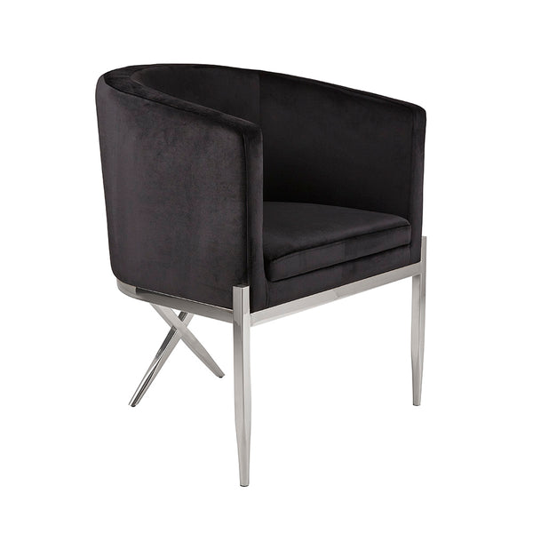 1. "Anton Accent Chair: Black Velvet - Luxurious and stylish seating option"