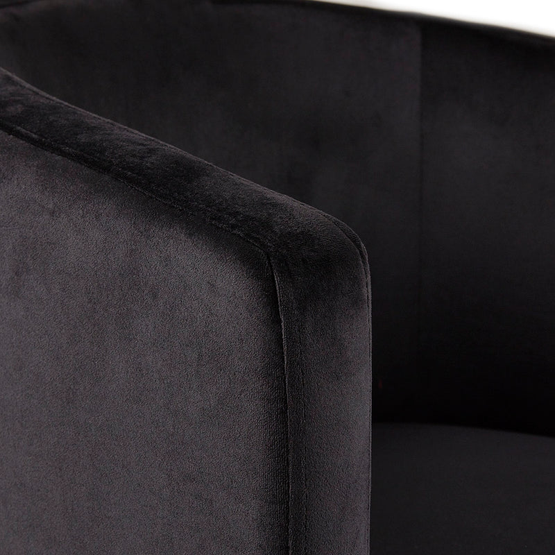 2. "Black Velvet Anton Accent Chair - Elegant and comfortable home furniture"