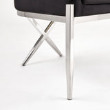 4. "Black Velvet Anton Accent Chair - Perfect blend of comfort and contemporary design"
