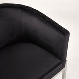 5. "Anton Accent Chair: Black Velvet - Add a touch of opulence to your home decor"