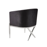 6. "Black Velvet Anton Accent Chair - Ideal seating solution for modern interiors"
