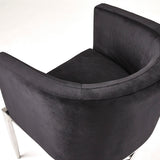 7. "Anton Accent Chair in Black Velvet - Elevate your interior style with this chic furniture piece"