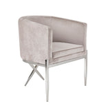 1. "Anton Accent Chair: Grey Velvet - Luxurious and comfortable seating option"