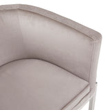 5. "Grey Velvet Anton Accent Chair - Ideal for creating a cozy reading nook or relaxation corner"