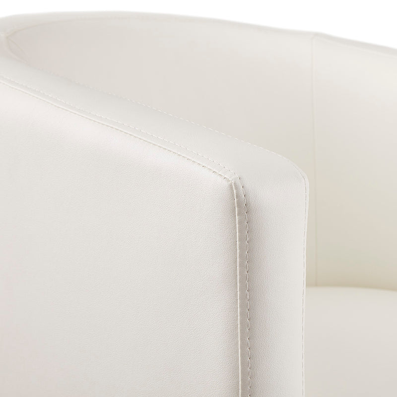 3. "Anton Accent Chair in White Leatherette - Perfect addition to any contemporary space"