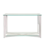 6. "Stylish Maison Console Table with curved legs and decorative accents"