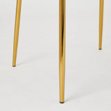 3. Comfortable Moira Gold Dining Chair: Ivory Linen for Dining Room