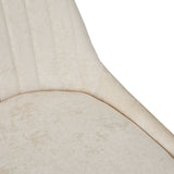 4. Moira Gold Dining Chair: Ivory Linen with Cushioned Seat for Extra Comfort