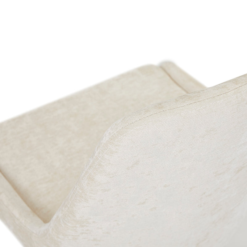 7. Moira Gold Dining Chair: Ivory Linen with Sturdy Gold Metal Frame