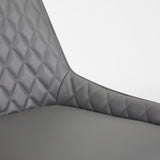 3. "Emily Dining Chair in Grey Leatherette - Perfect addition to any dining space"