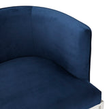 4. "Chamberlain Chair: Blue Velvet - Plush Cushions for Optimal Comfort"