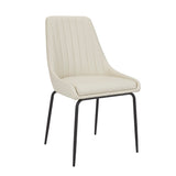 1. Moira Black Dining Chair: Taupe Leatherette - Elegant and comfortable seating option for your dining area
