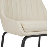 2. Stylish Moira Black Dining Chair: Taupe Leatherette - Enhance the aesthetic appeal of your dining space
