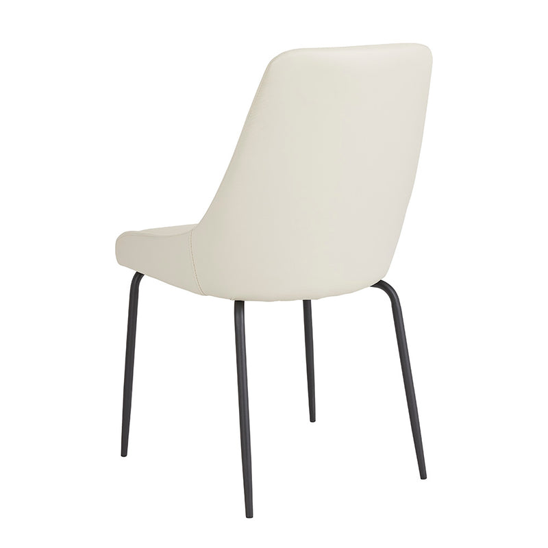 6. Moira Black Dining Chair: Taupe Leatherette - Add a touch of sophistication to your dining room