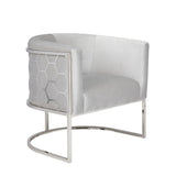 1. "Honeycomb Chair: Grey Velvet - Stylish and Comfortable Seating Option"