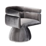 1. "Obi Charcoal Velvet Chair - Luxurious and comfortable seating option"