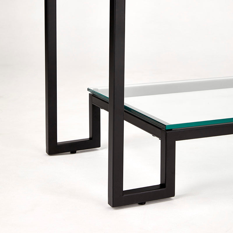 6. "Durable Krista Black Console Table made from high-quality materials"