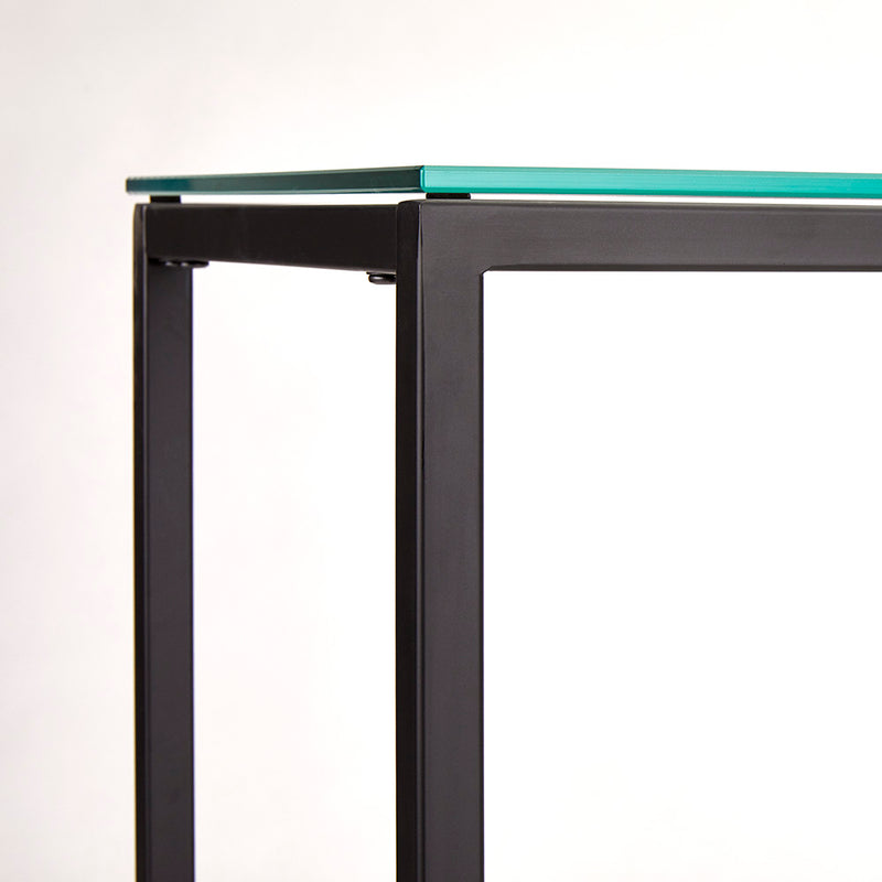 5. "Functional Krista Black Console Table for entryways or living rooms"