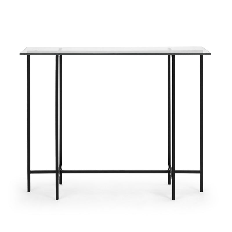 2. "Black Frame Console Table - Stylish and versatile furniture piece for any room"