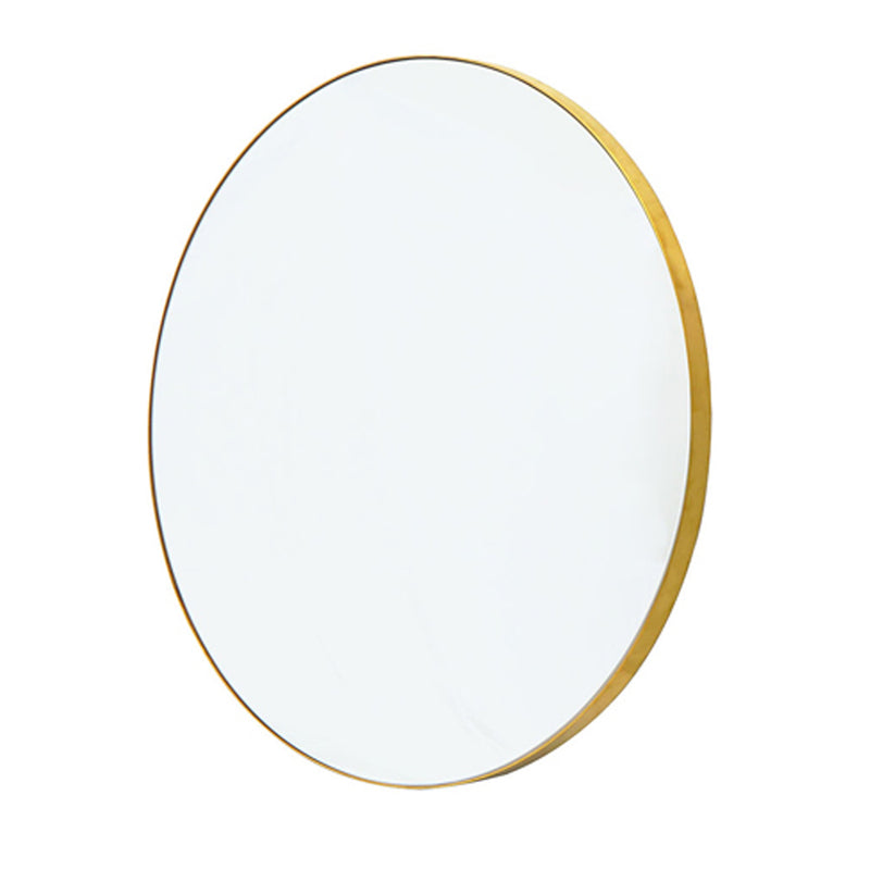 "Stylish Wall Mirror: Brushed Gold Finish - Enhance Your Home Decor"