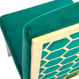 4. "Riley Dining Chair in Emerald green: Enhance your dining experience with this chic seating option"