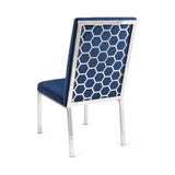 2. "Ink Blue Velvet Riley Dining Chair - Stylish and Versatile Furniture"