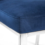 3. "Medium-sized Ink Blue Velvet Riley Dining Chair - Perfect for Modern Interiors"