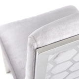 5. "Grey Velvet Riley Dining Chair - Add a touch of sophistication to your dining area"