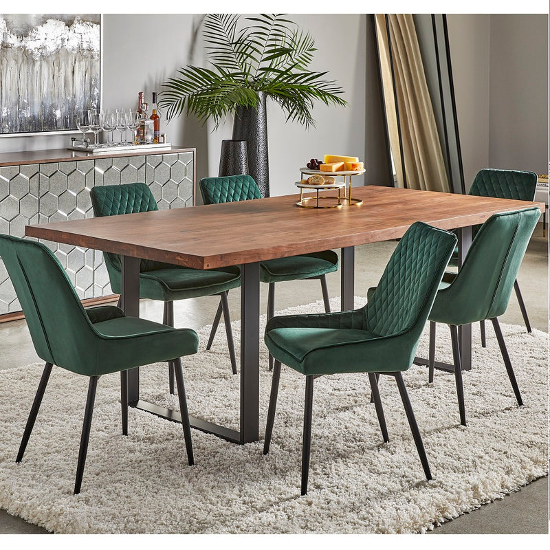 2. "Large 114" Straight Edge Dining Table - U Legs for comfortable dining"