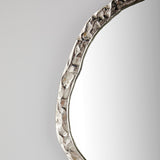 2. "Silver Organic Wall Mirror - Handcrafted with a unique blend of silver and organic materials"