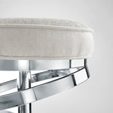 2. "Ivory Linen Glam Counter Stool - Stylish and versatile seating option for modern interiors"