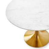 2. "Matte Gold Kyros Dining Table - Stylish and sophisticated addition to your home"