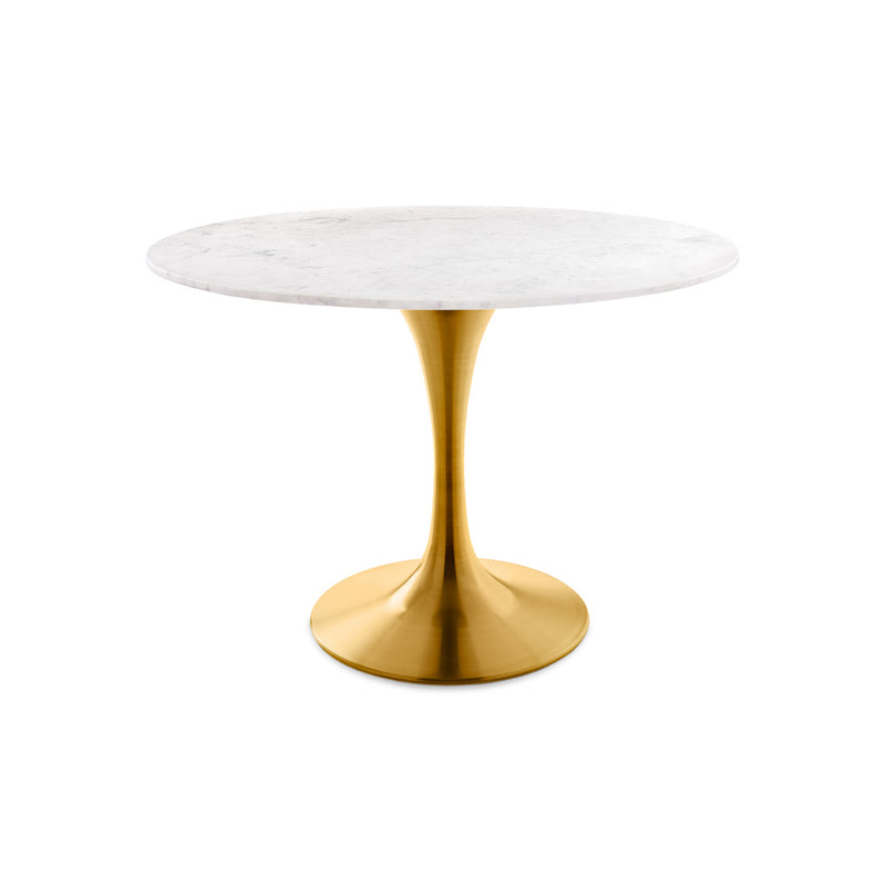 1. "Kyros Dining Table: Matte Gold - Elegant centerpiece for your dining room"