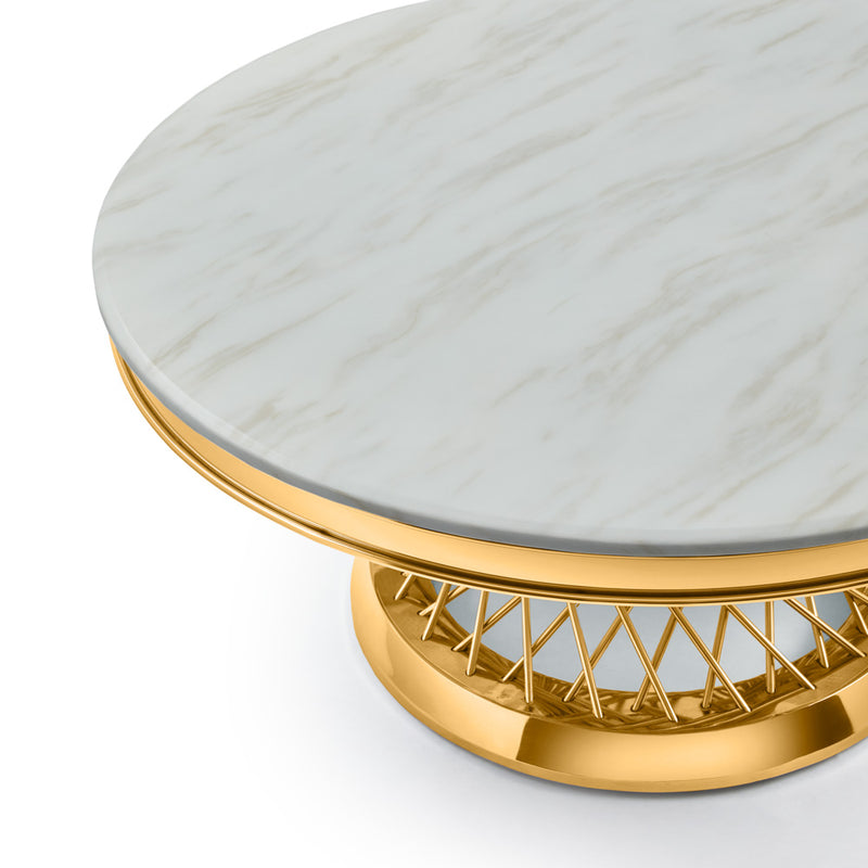 5. "Versatile Bailey Gold Coffee Table perfect for both small and large spaces"