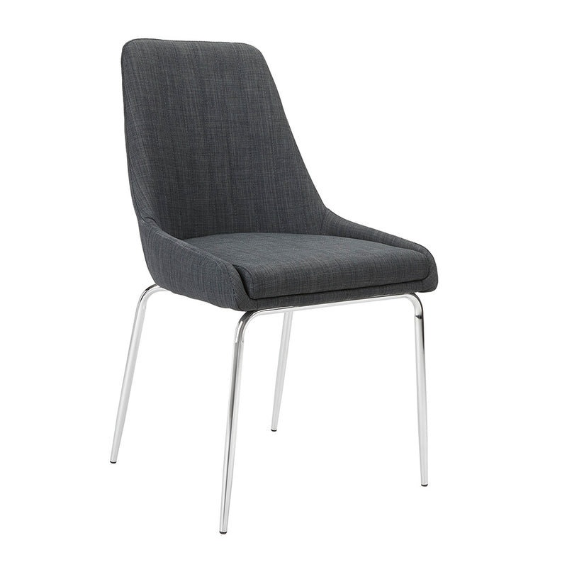 1. Moira Dining Chair: Grey Linen with comfortable cushioning